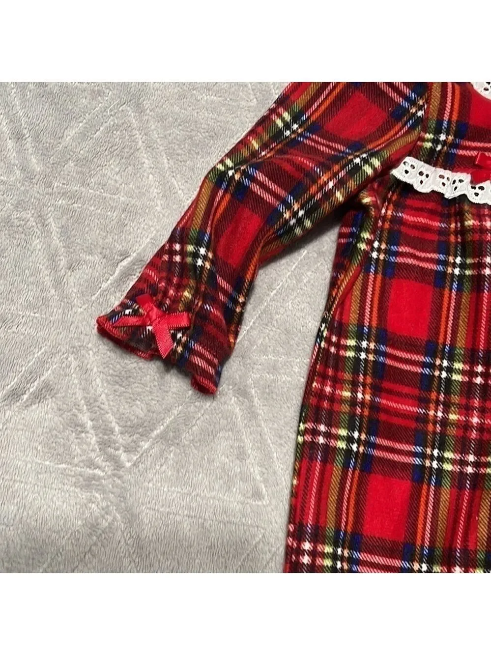 PLAID with Ruffle Footie